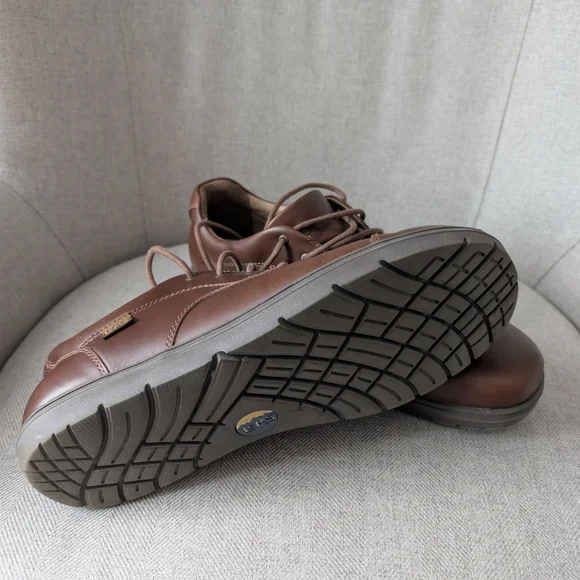 Men's Lems Nine2Five Brown Leather Barefoot Dress Shoes Size 12 - Picture 4 of 6